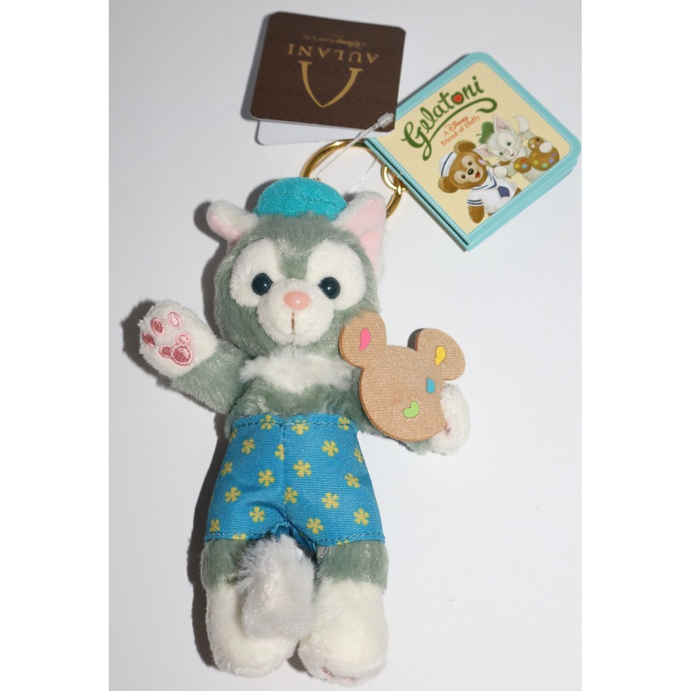 Disney Aulani Resort Gelatoni Cat Painter Plush Bag Charm Duffy Friend New
